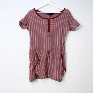 Elizabeth and James striped linen blend dress coverup size small